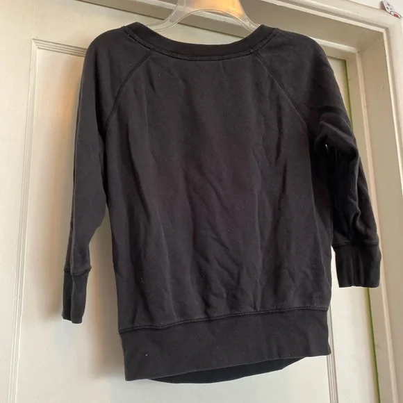 Donating Soon! PINK Victorias Secret Small petite black sweatshirt - Picture 4 of 5